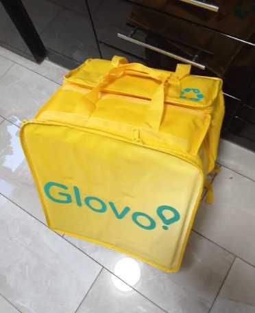 Сумка - рюкзак Glovo новый дизайн с чехлом и ручками