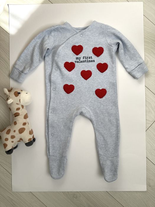 Чоловічок сліп з сердечками на 3-6 міс.