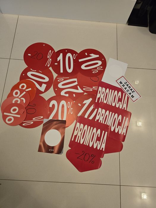 Napisy sklepowe papierowe