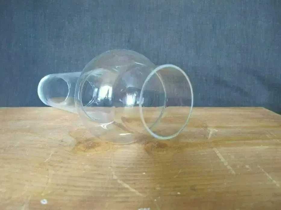 Szklany przeźroczysty kominek_ lampa naftowa_mont. 65 mm_