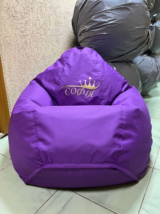 Безкаркасне крісло-мішок, крісло-груша, крісло – м'яч; від виробника.