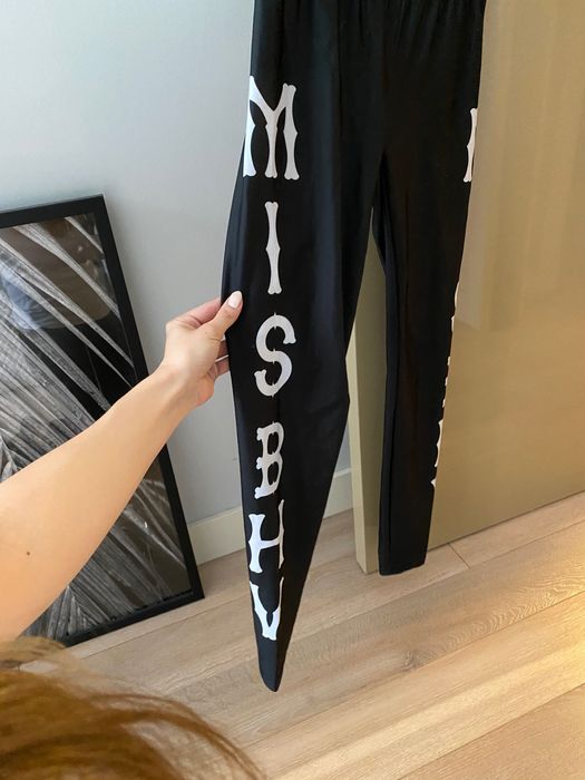 Misbehave Misbhv czarne leggingsy z logo unikat hit S