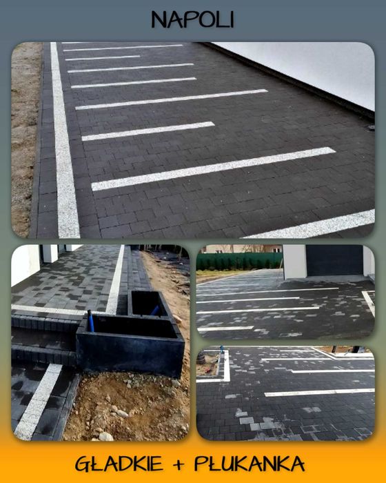 Kostka brukowa Napoli 4cm grafit bez fazy Polbruk