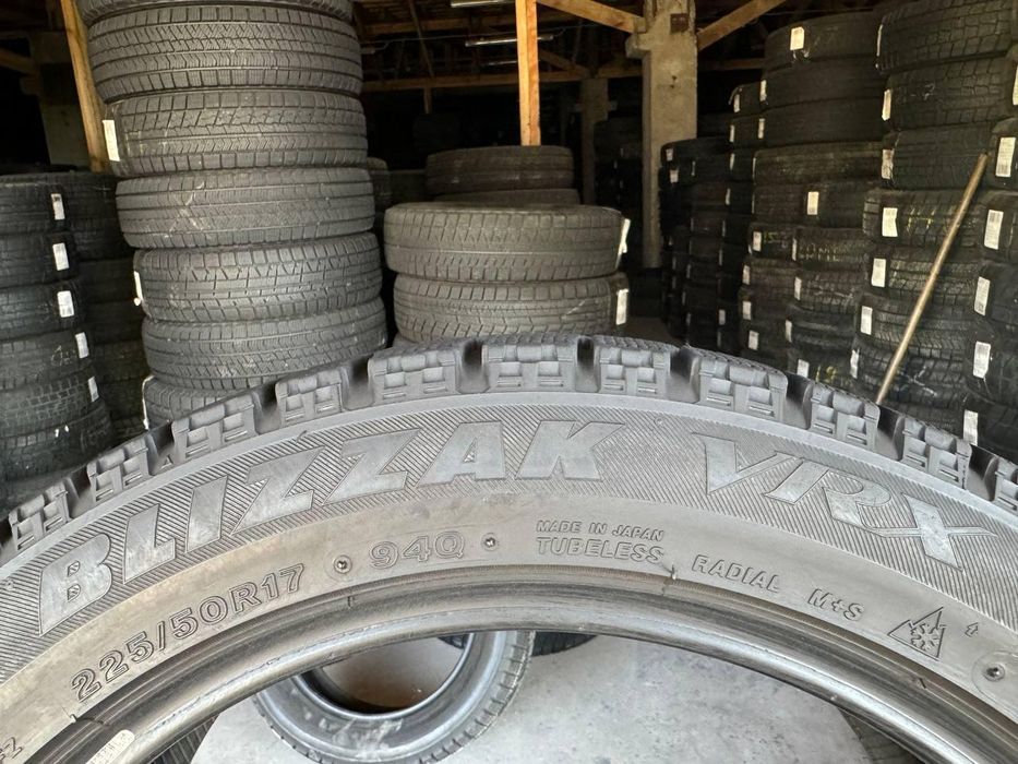 225/50 r17 bridgestone blizzak vrx 8mm шини бу зима