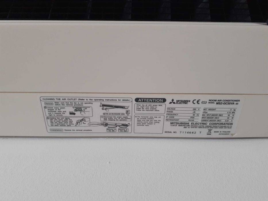 Placas para ar condicionado Mitsubishi e 4 máquinas interiores