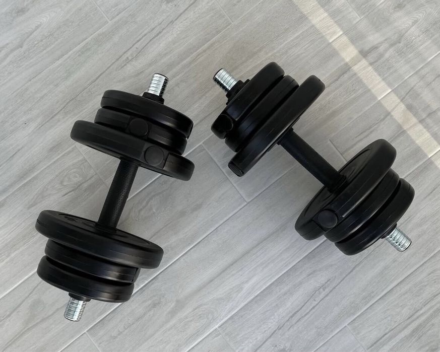 ТОП ЦІНА комплект розбірних гантелей 2 шт вага від 8,5 до 21 кг