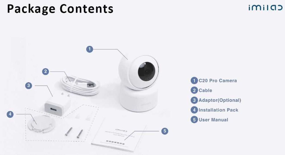 Kamera domowa 4K Security Home IR Obrotowa microSD