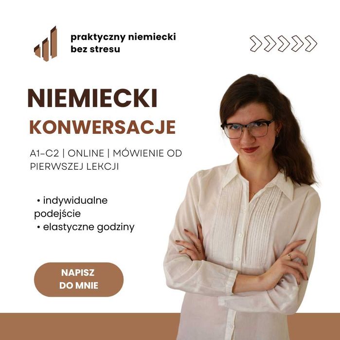 Niemiecki korepetycje | A1–C2 | konwersacje | online | niemiecki dla dorosłych | mówienie od 1 lekcji