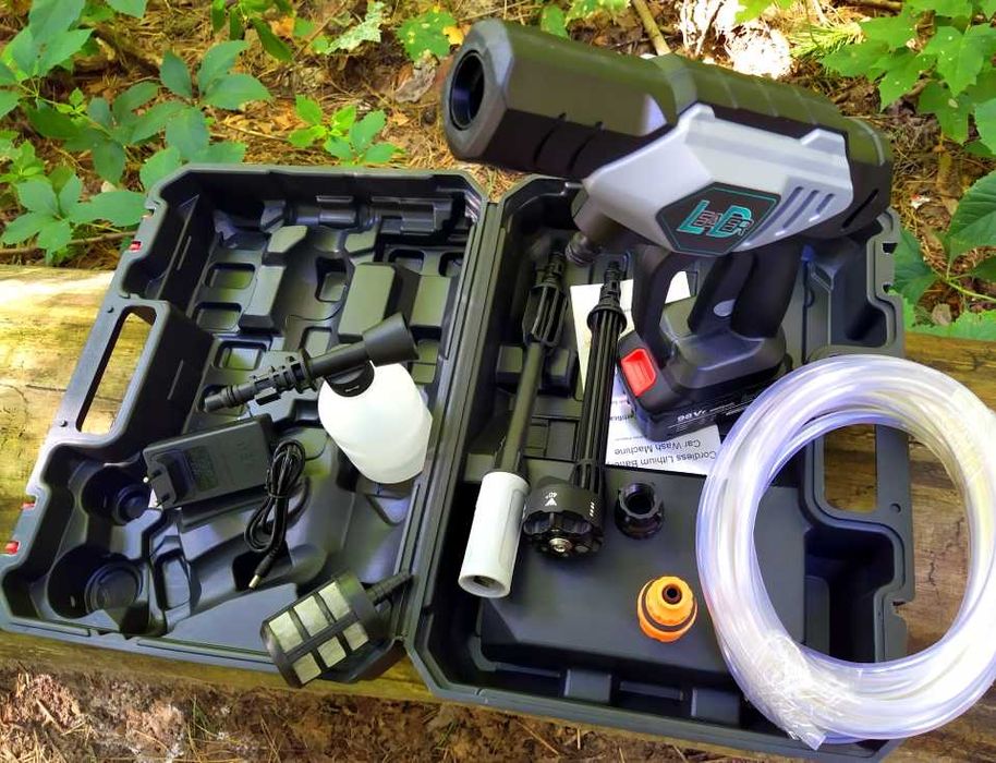 Шикарная аккумуляторная мойка высокого давления 60 бар пеногенератор