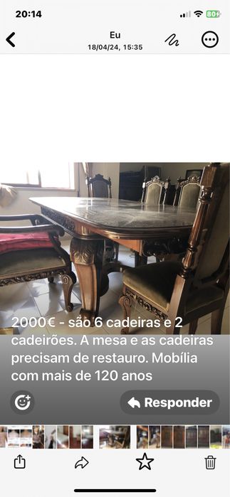 Mobília de sala de jantar