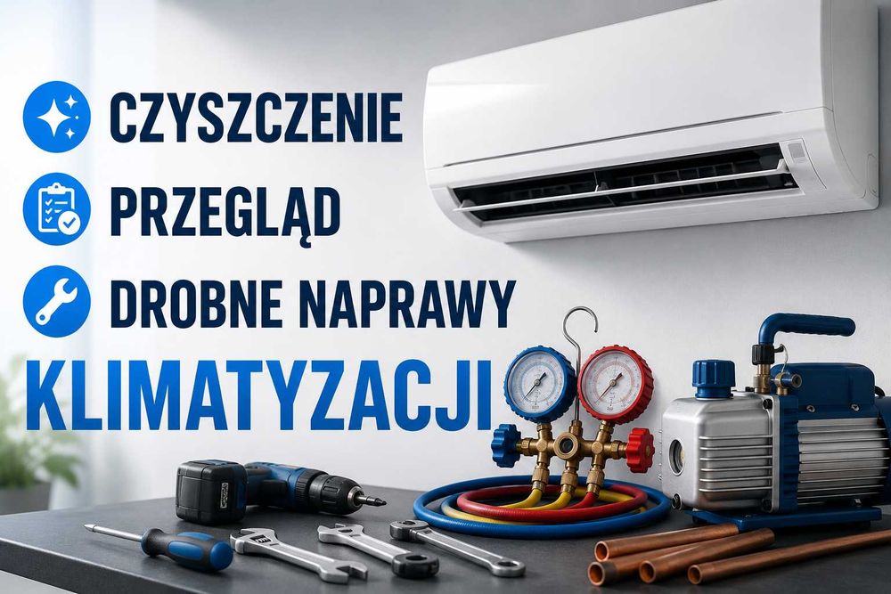 Czyszczenie, przeglad klimatyzacji split/multi-split montaz/demontaz