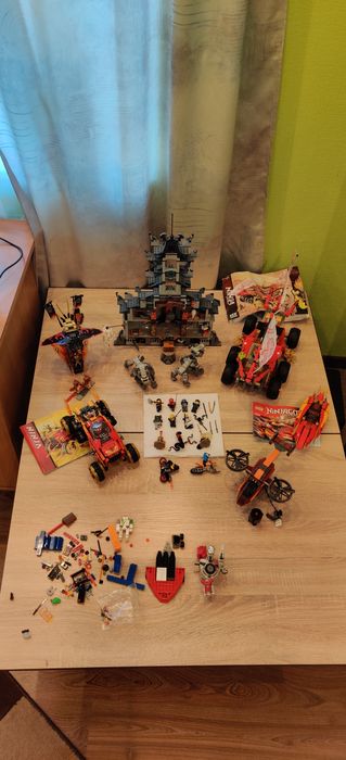 Мега-лот LEGO Ninjago: Храм 70617, Штаб 70677, Шурікоптер, Вогняний іклан(Змія- кобра) та інше