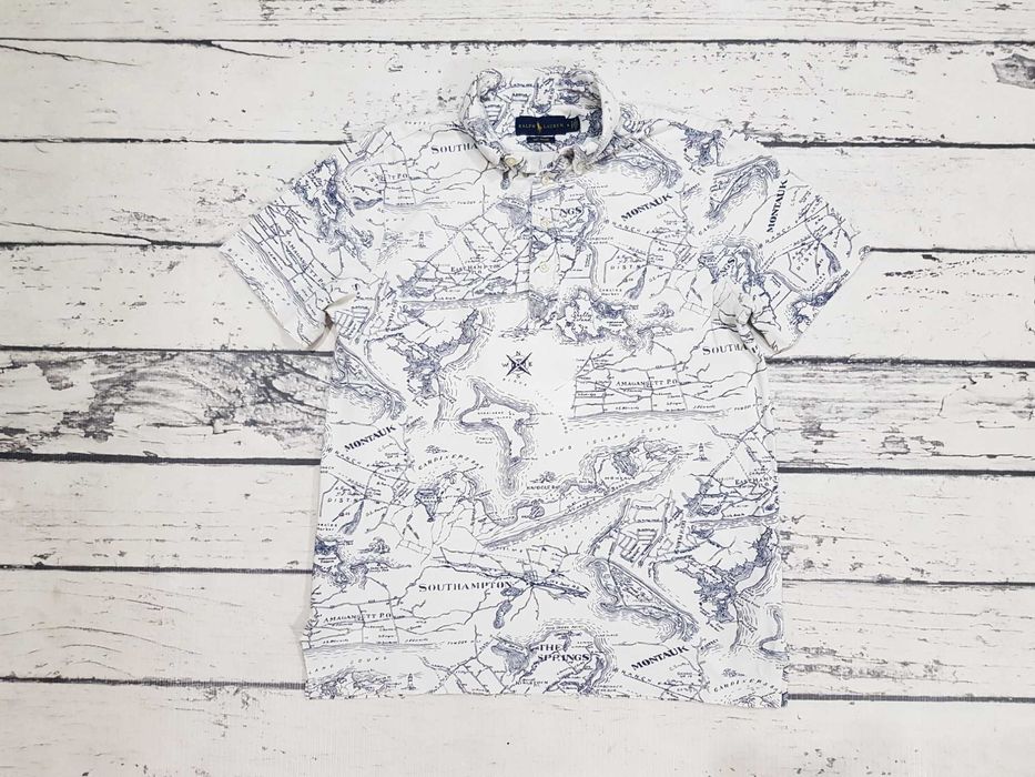 Ralph Lauren * knit oxford * koszulka polo * wzorzysta * męska * M