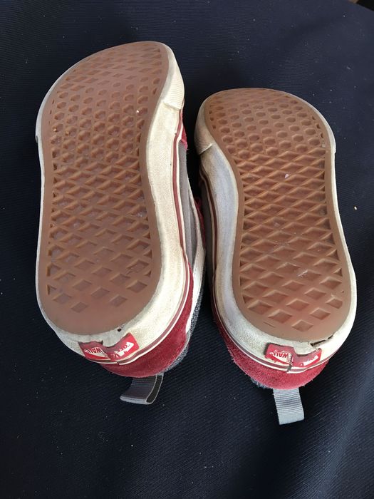 Vans, 36, 23 cm, bordowe, szare, trampki,