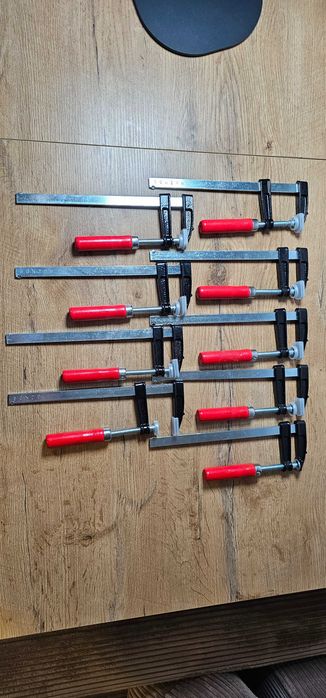 Ściski stolarskie typu F 50x200 mm zestaw 8 sztuk