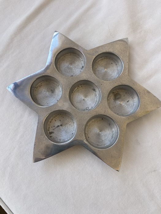 Suporte para velas em estanho 22 cm