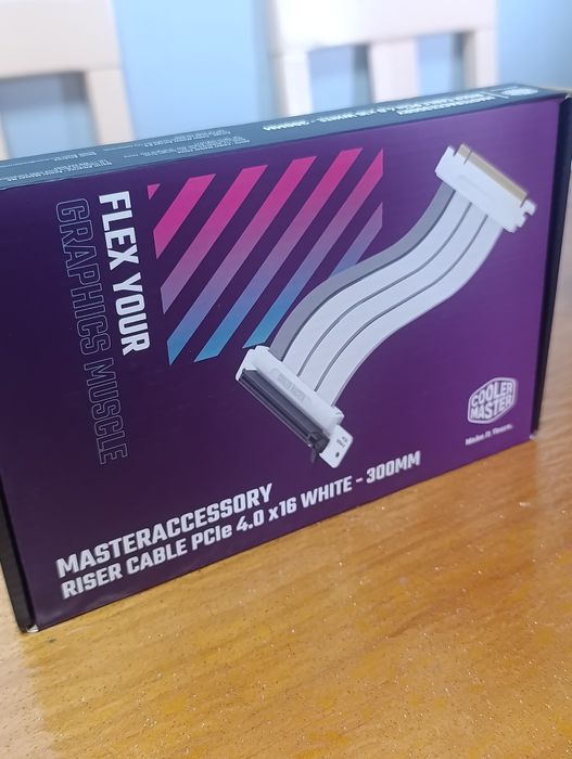 Cabo riser PCIe 4.0 branco 30cm452215920101304322