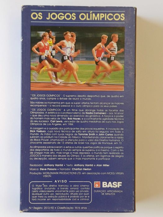 Cassete vídeo VHS – Os jogos olímpicos – 20 anos de grandes momentos