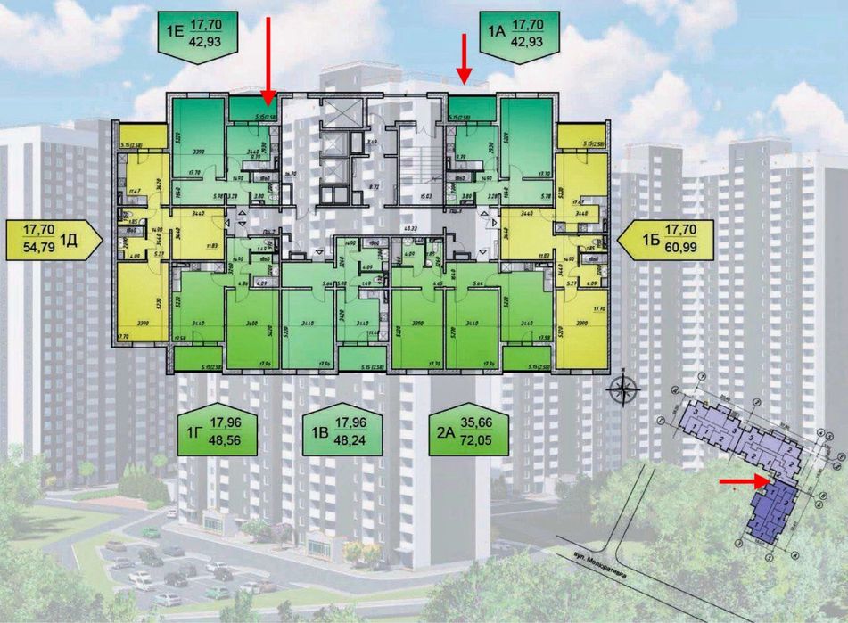 2-rooms apartment apartment by the address (area 72,1 m²) - Atlanta.ua - photo 13