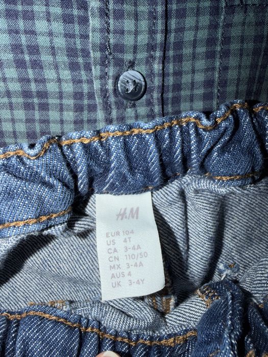 Комплект джинси та картата сорочка для злопчика Mango H&M 104 см