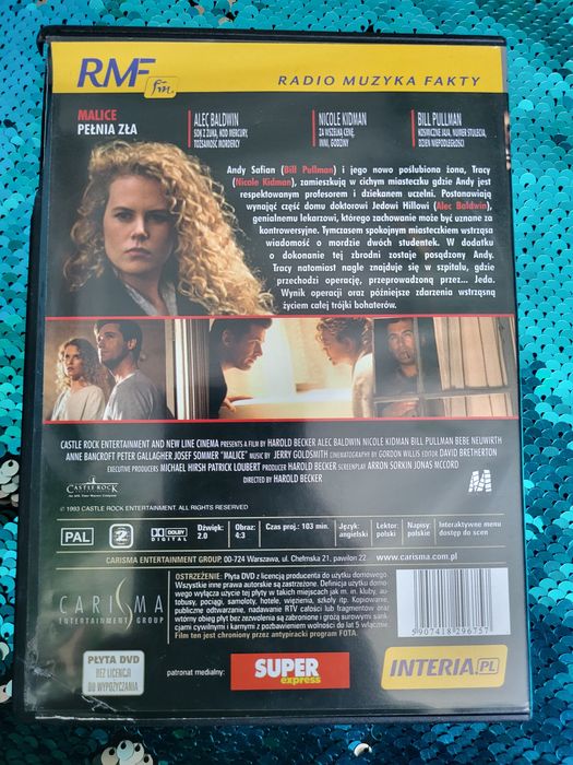 Film na Dvd Malice Pełnia zła A. Baldwin N. Kidman