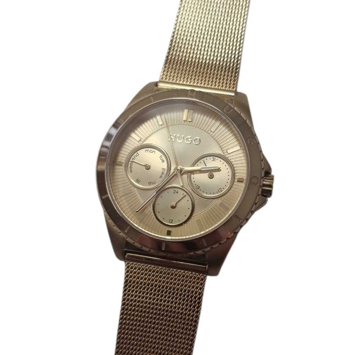 Zegarek Hugo BOSS Multifunction Gold Mesh Watch 1540159