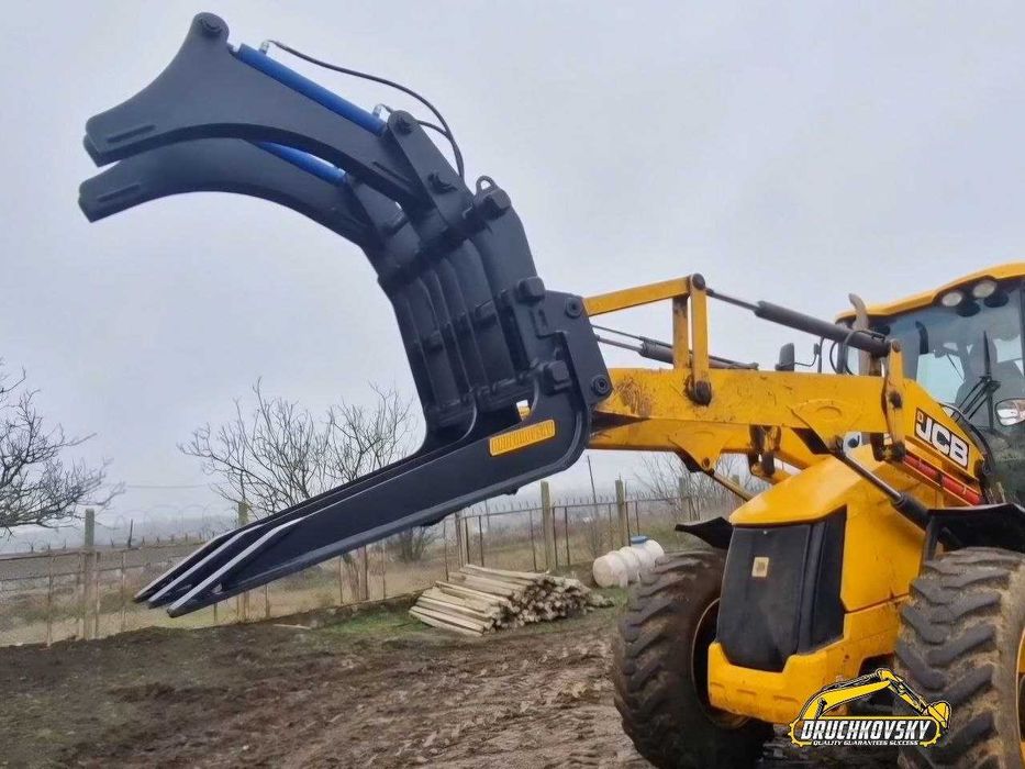 Гідравлічний захват на навантажувач | Вила | Захват для деревини,