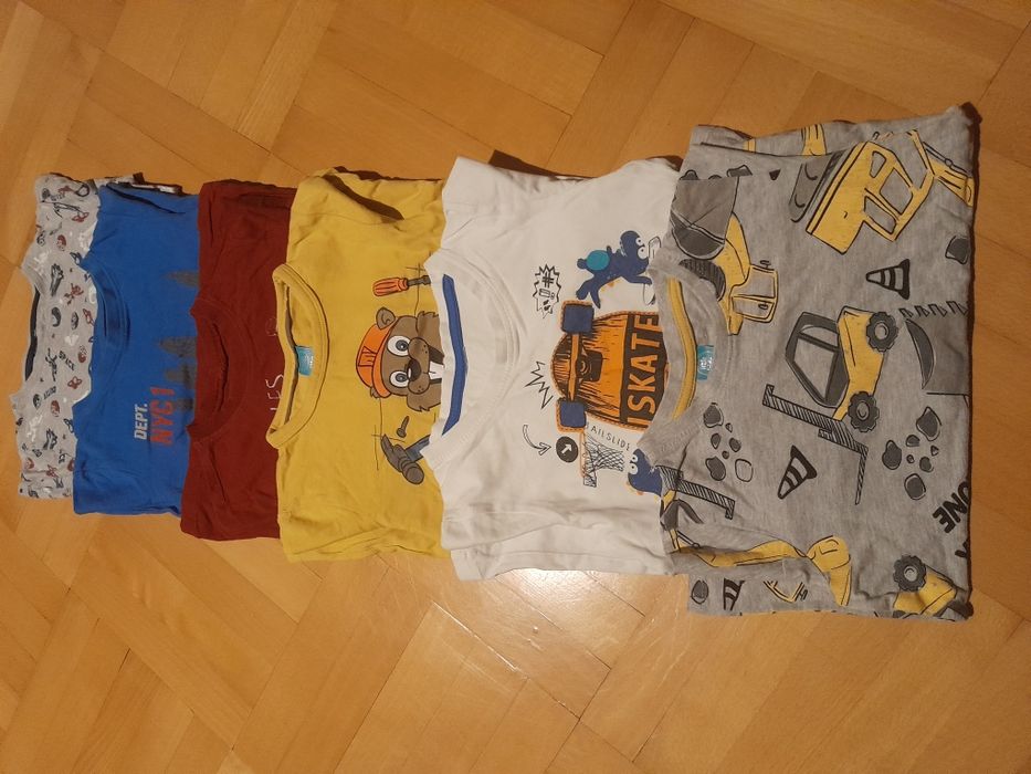 9 x koszulka z długim rękawem r. 110-116