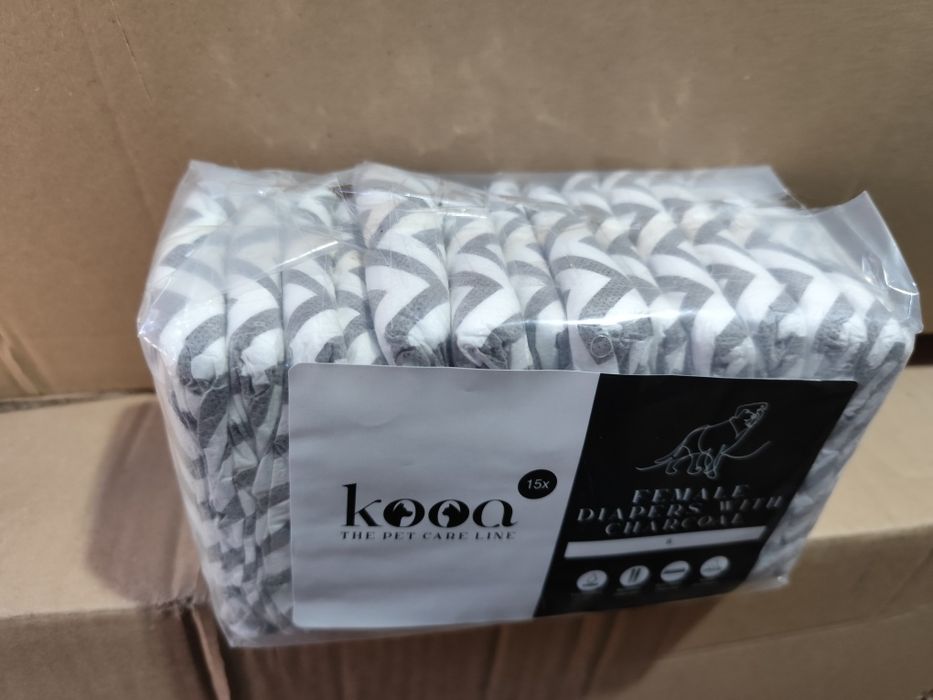 Kooa pieluchy dla psów (suczek) z węglem drzewnym - rozmiar S