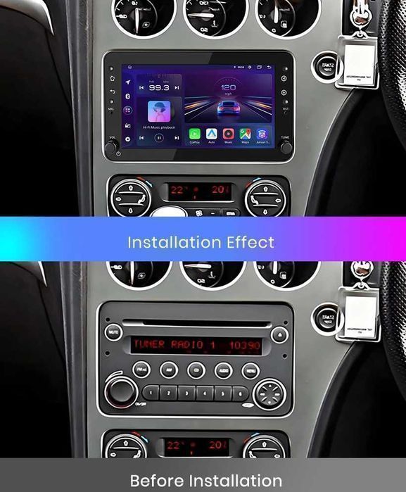Alfa Romeo 159 – Radio Android 15 7" CarPlay Android Auto 2GB/32GB GPS Nawigacja Stacja Multimedialna WiFi Bluetooth DSP PL