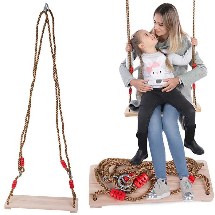 Huśtawka Drewniana zabawka ogrodowa