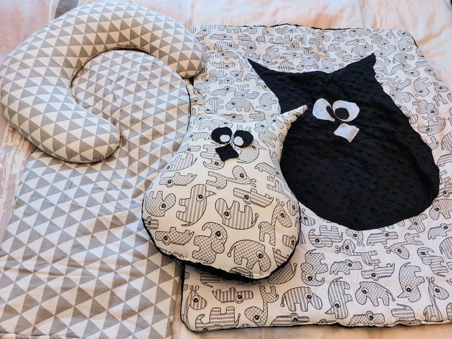 Mata i poduszki, poduszka rogal dla niemowlaka, dziecka, do wózka