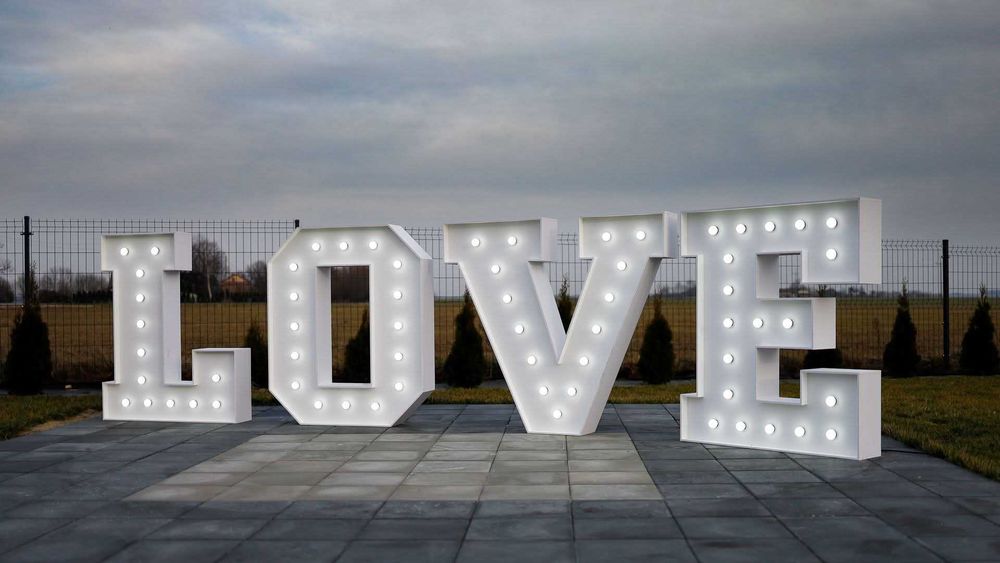 Napis LOVE retro 120 cm nowy