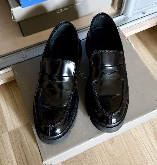 Лофери жіночі gant натуральна лакована шкіра