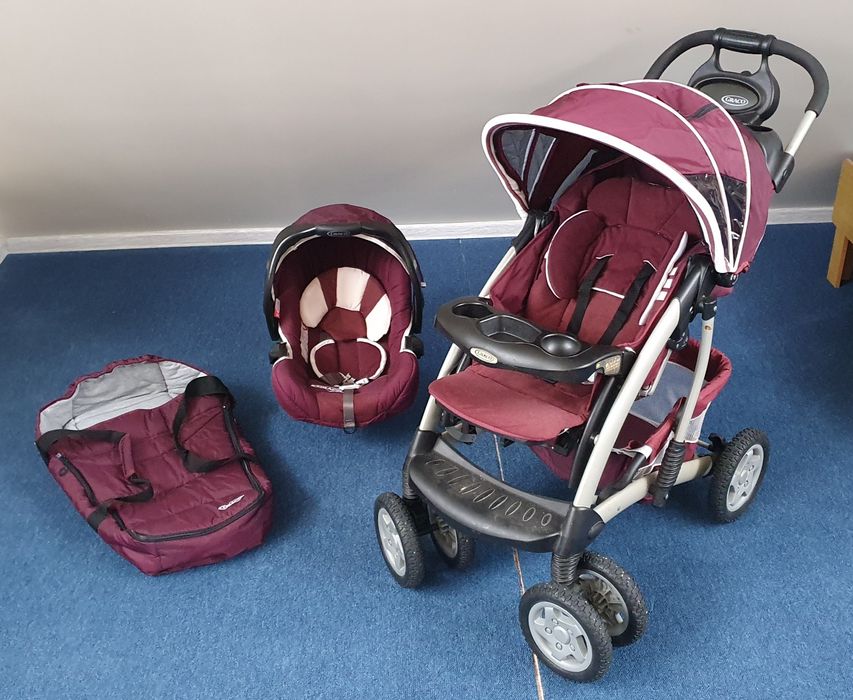Wózek dziecięcy Graco 3 w 1 + fotelik nosidełko dla dziecka
