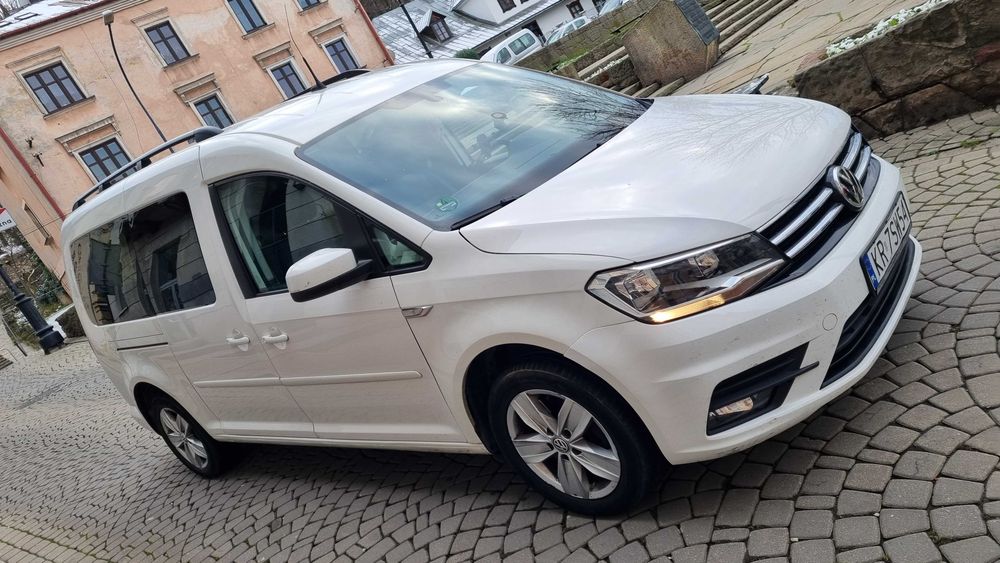 Samochód VW Caddy Maxi DSG Biały Kamper Van