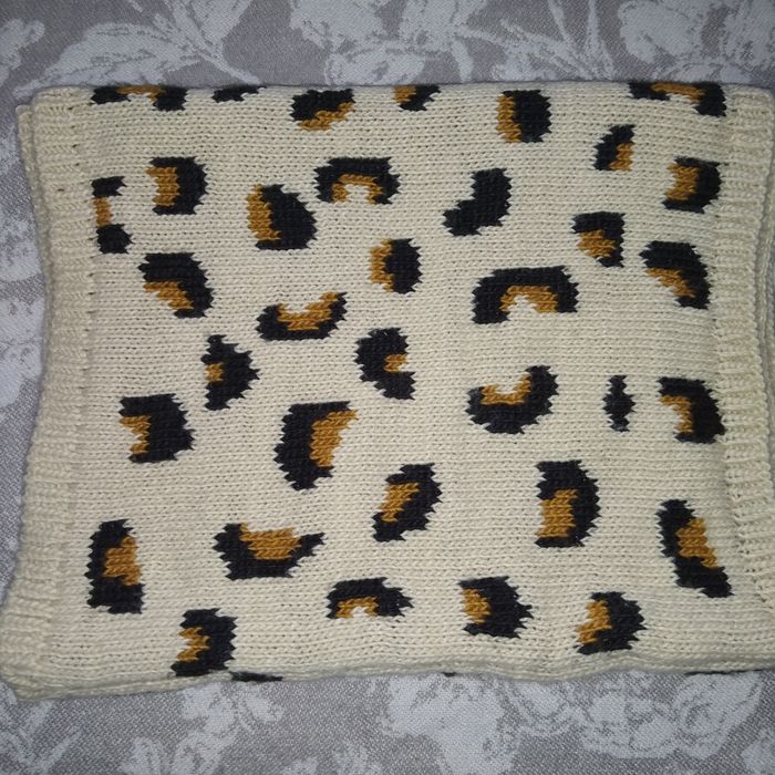 Теплий шарф-снуд в тваринний принт