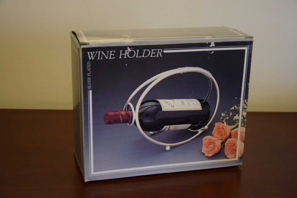 Porta Garrafa de Vinho  decorativo  Elegante e Moderno _Banho de Prata