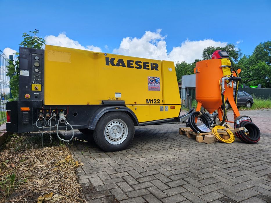Zestaw do piaskowania Piaskarka kompresor Kaeser M 122 dostawa gratis