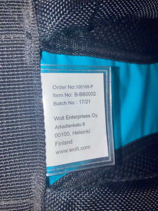 Torba termiczna / Plecak kurierski Wolt – W pełni sprawna.