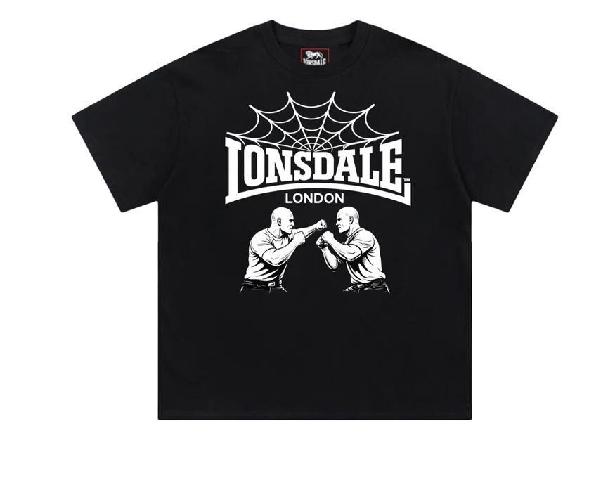 Футболки Lonsdale London spider Fight Logo черные лонсдей Новинки