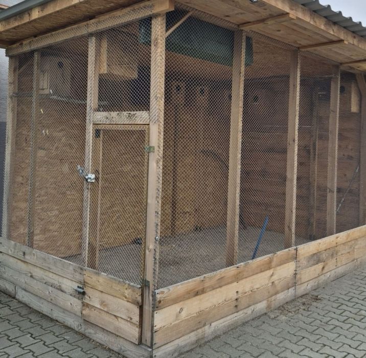 Woliera dla papug klatka na papugi szer.4m wys.2.5m dl.2.4m