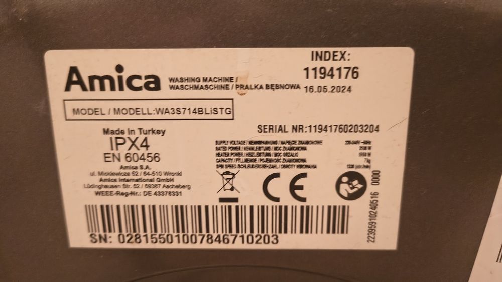 Pralka Amica jak nowa