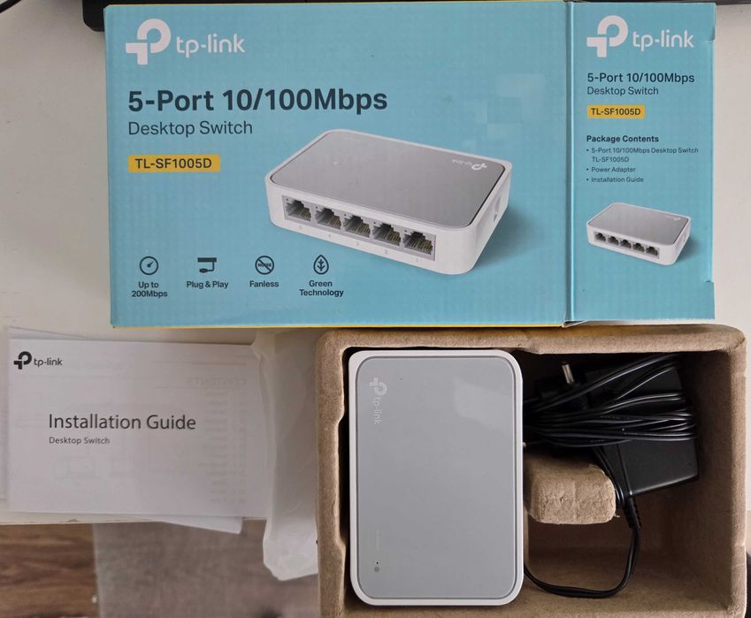 Switch TP-Link 5 Portas (TL-SF1005D) - Como Novo