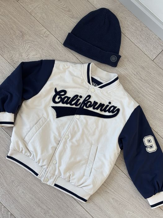 Бомбер Zara 4-5 110 (104 куртка, ветрівка) та шапка