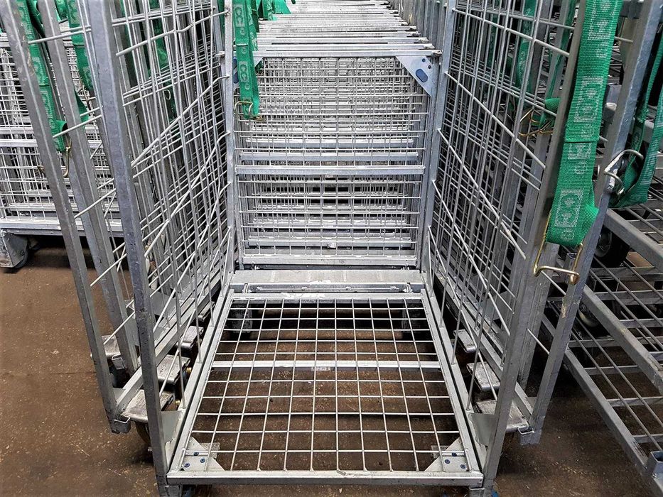 Wózek Magazynowy Gniazdowy Transportowy Siatkowy Platforma 80x67x190cm