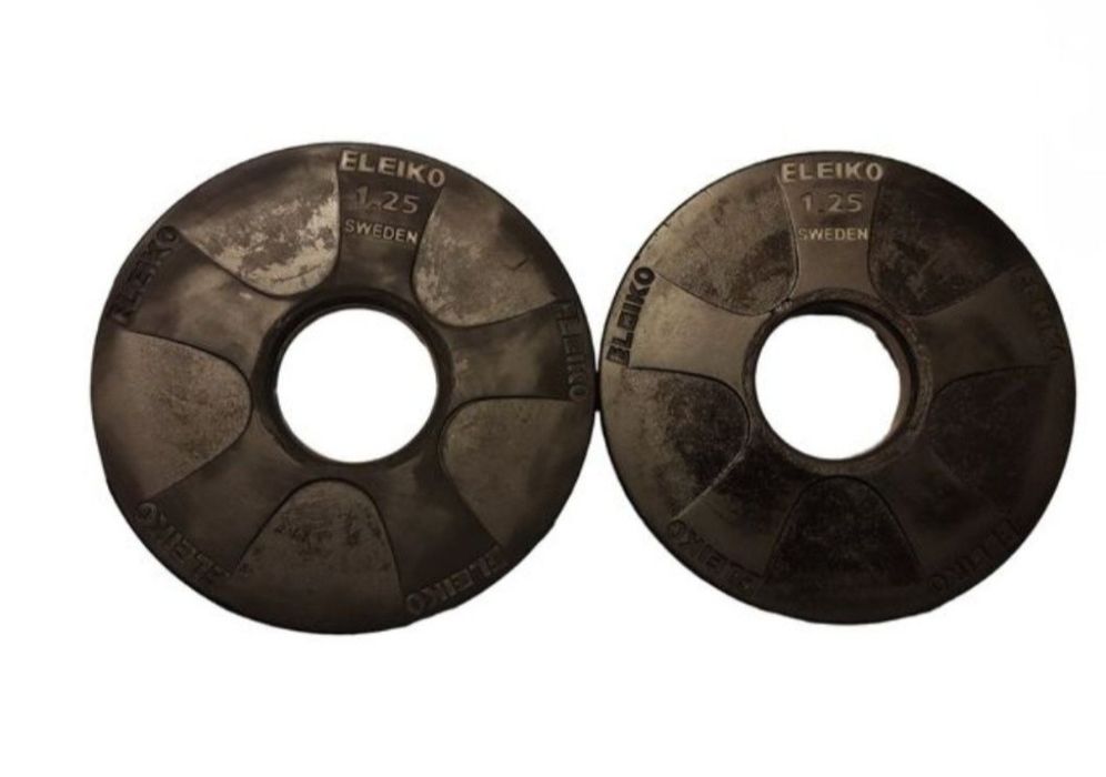 ELEIKO obciążenie 2x 1,25kg stalowe w gumie.