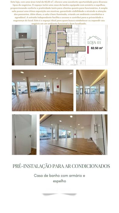 VENDE-SE ESPAÇO COMERCIAL  NOVO COM 9 SALAS PRAIA DA ROCHA