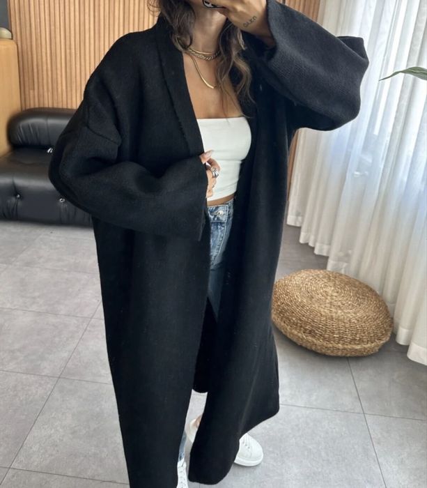 Кардиган теплый черный