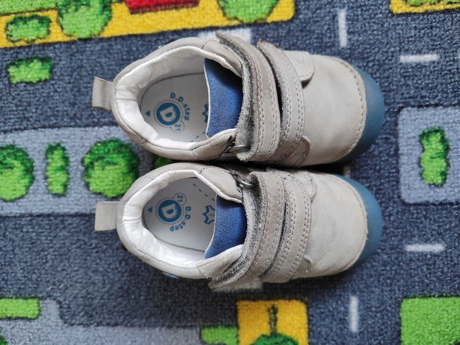 Trzewiki ocieplane, półbuty 21 chłopięce D.D. step skórzane